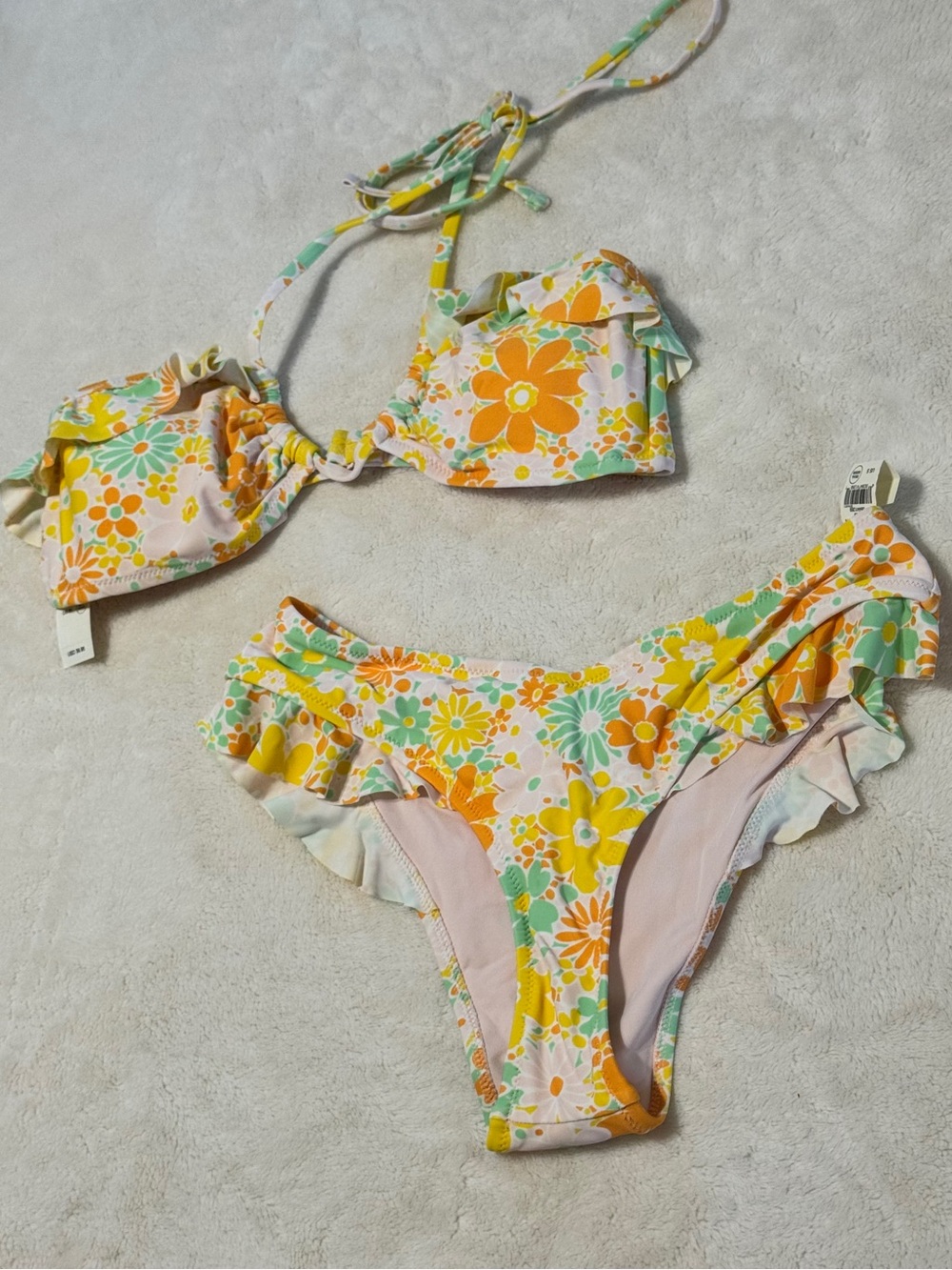 (NWT) AERIE RETRO FLORAL BIKINI SET—TOP MEDIUM BOTTOM SMALL
